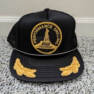 Vintage Performance Drilling Black Trucker Mesh Baseball Snapback Hat Taiwan